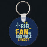 Big Fan of Renewable Energy Funny Wind Power Puns Sleutelhanger<br><div class="desc">Ik ben een grote fan van hernieuwbare energie. Een grappig en grappig pun ontwerp voor degenen die voorstander zijn van energiebesparing en duurzame hernieuwbare energiebronnen. Koel en noodlijdende koopwaar voor ingenieurs en technici die met windturbines werken. Ideaal voor een bewustmakingscampagne voor hernieuwbare energie ter ondersteuning van het gebruik van windenergie...</div>