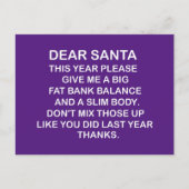 Big Fat Bank Account,funny Christmas Briefkaart (Voorkant)