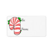 Big Fat Candy Cane Gift Label (Voorkant)