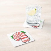 Big Fat Candy Cane Kartonnen Onderzetters (Insitu)