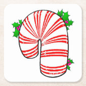 Big Fat Candy Cane Kartonnen Onderzetters (Voorkant)