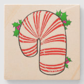 Big Fat Candy Cane Stenen Onderzetter (Voorkant)