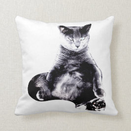 Big Fat Cat Throw Kussen