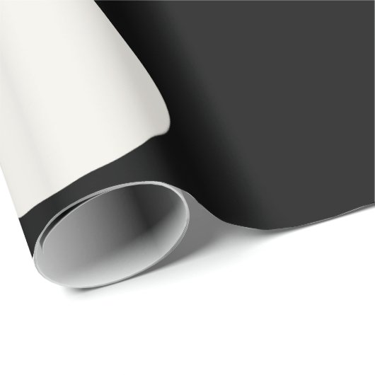 Big Fat Ivory Polka speelt een zwarte bruiloft Cadeaupapier (Rol Hoek)