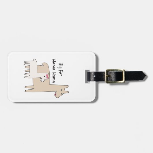 Big Fat Mama Llama Bagagelabel (Voorkant horizontaal)