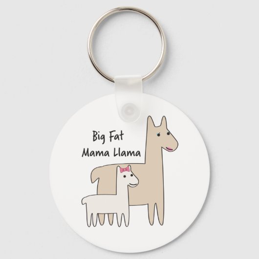 Big Fat Mama Llama Sleutelhanger (Voorkant)