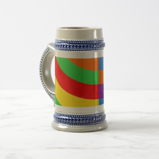 BIG FAT RAINBOW STRIPES CIRCLL BIERPUL (Voorkant links)