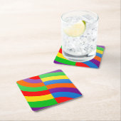 BIG FAT RAINBOW STRIPES CIRCLL KARTONNEN ONDERZETTERS (Insitu)