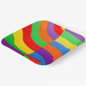 BIG FAT RAINBOW STRIPES CIRCLL PAPIEREN BORDJE (Gebogen)