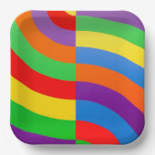 BIG FAT RAINBOW STRIPES CIRCLL PAPIEREN BORDJE (Voorkant)