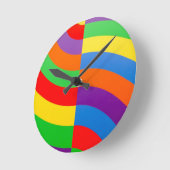 BIG FAT RAINBOW STRIPES CIRCLL RONDE KLOK (Hoek)