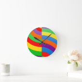BIG FAT RAINBOW STRIPES CIRCLL RONDE KLOK (Huis)