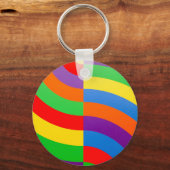 BIG FAT RAINBOW STRIPES CIRCLL SLEUTELHANGER (Voorkant)