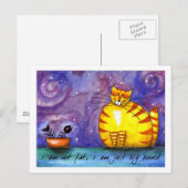 Big Fat Yellow Cat - Briefkaart (Voorkant / Achterkant)