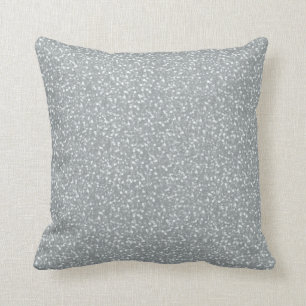 Big Faux Glitter Shiny Sparkles Silver White Color Kussen