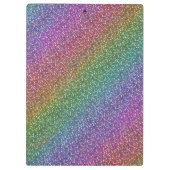 Big Faux Glitter Sparkles Shiny Rainbow Klembord (Achterkant)