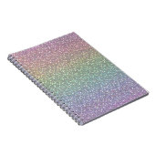 Big Faux Glitter Sparkles Shiny Rainbow Pearl Notitieboek (Rechterzijde)