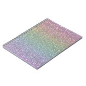 Big Faux Glitter Sparkles Shiny Rainbow Pearl Notitieboek (Linkerzijde)