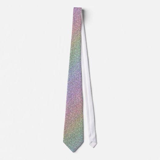 Big Faux Glitter Sparkles Shiny Rainbow Pearl Stropdas (Voorkant)