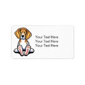 Big Feet Beagle Off-Leash Art™ Medium Etiket (Voorkant)