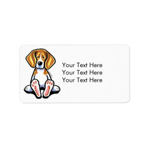 Big Feet Beagle Off-Leash Art™ Medium Etiket