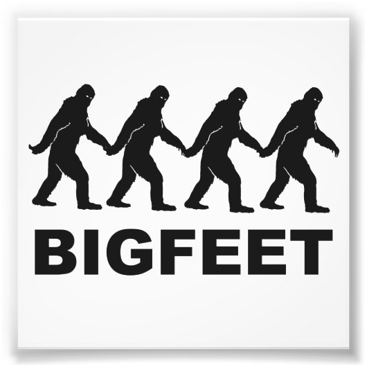 Big Feet Bigfoot Foto Afdruk (Voorkant)