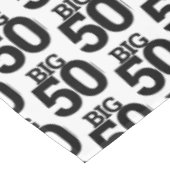 Big Fifty in grote letters BIG 50 50ste verjaardag Tafelkleed (Gekanteld)