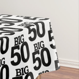 Big Fifty in grote letters BIG 50 50ste verjaardag Tafelkleed