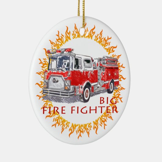 Big Firetruck Firefighter ornament (Rechts)