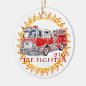 Big Firetruck Firefighter ornament (Links)