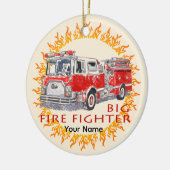 Big Firetruck Firefighter ornament (Links)