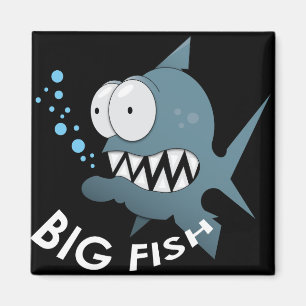 Big Fish - 2-inch Square Magnet 
