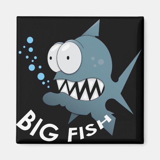 Big Fish - 2-inch Square Magnet (Voorkant)