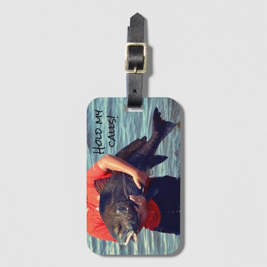 Big Fish Bagagelabel - "Hou mijn telefoontjes vast (Voorkant (verticaal))