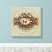 Big Fish Bar en grill Poster Canvas Afdruk (Insitu (Houten vloer))
