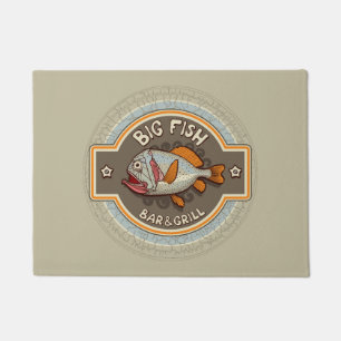 Big Fish Bar en grill Poster Deurmat