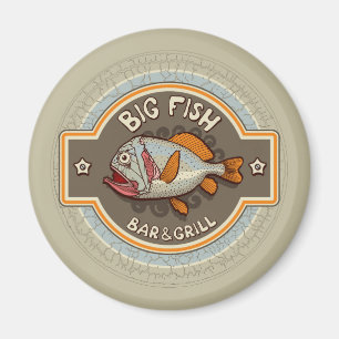 Big Fish Bar en grill Poster Magneet