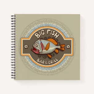Big Fish Bar en grill Poster Notitieboek