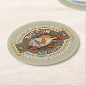 Big Fish Bar en grill Poster Ronde Kartonnen Onderzetter (Gebogen)