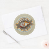 Big Fish Bar en grill Poster Ronde Sticker (Envelop)