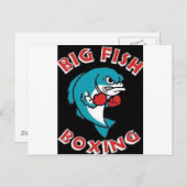BIG FISH BOXING, BOXING, VIS, FIGHTVIS, BOXERS, BRIEFKAART (Voorkant / Achterkant)