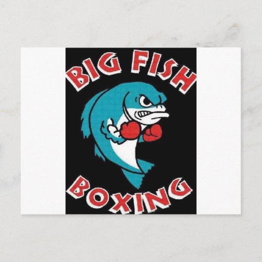 BIG FISH BOXING, BOXING, VIS, FIGHTVIS, BOXERS, BRIEFKAART (Voorkant)
