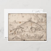 Big Fish Eat Little Fish van Pieter Bruegel Briefkaart (Voorkant / Achterkant)