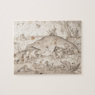 Big Fish Eat Little Fish van Pieter Bruegel Legpuzzel