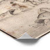 Big Fish Eat Little Fish van Pieter Bruegel Poster (Hoek)