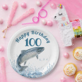 Big Fish in Water 100th Birthday Party Paper Bord (Feest)