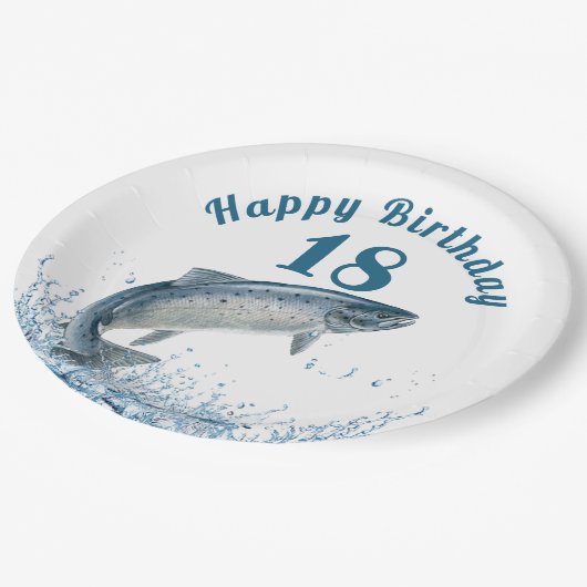 Big Fish in Water 18th Birthday Party Paper Bord (Gekanteld)