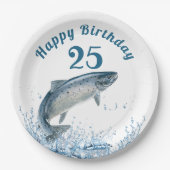 Big Fish in Water 25th Birthday Party Paper Bord (Voorkant)