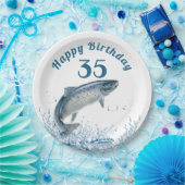 Big Fish in Water 35th Birthday Party Paper Bord (Feest)