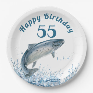 Big Fish in Water 55th Birthday Party Paper Bord